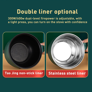Wenhuo Mini Electric Multifunction Cooker 18 cm (0.5 Ltr.) - Green