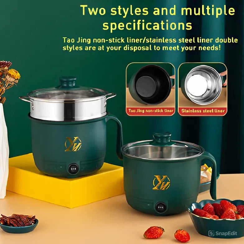 Wenhuo Mini Electric Multifunction Cooker 18 cm (0.5 Ltr.) - Green